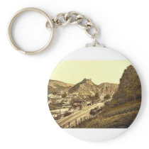 Railway station and Burg Are, Altenahr, the Rhine, Key Chain
