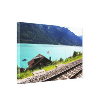 Railway track in Swiss canvas prints