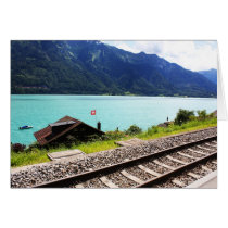 Railway track in Swiss cards