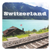 Railway track in Swiss stickers
