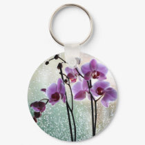rain and orchids keychain by shademcvay rain and orchids keychain