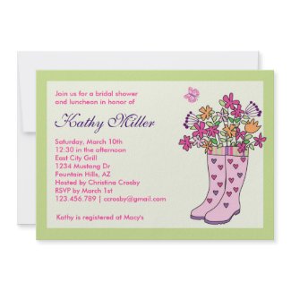 Rain Boots Bridal Shower Invitation zazzle_invitation