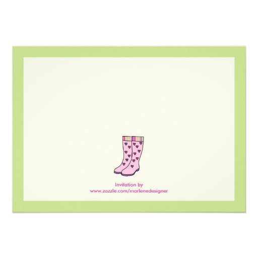 Rain Boots Bridal Shower Invitation