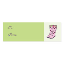 Rain Boots Gift Tag Business Card Template