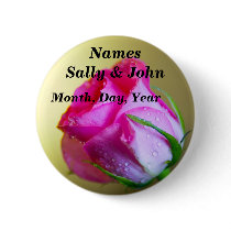 Rain Drop Kisses of Nature on Pink Rose buttons