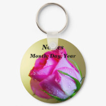 Rain Drop Kisses of Nature on Pink Rose keychains by KahunaLuna Rain Drop Kisses of Nature on Pink Rose keychains