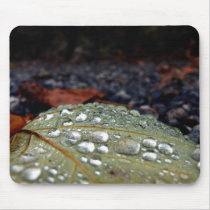 Rain Droplets on Leaf mousepads