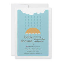 Rain Drops Baby Shower Invitation - Boy