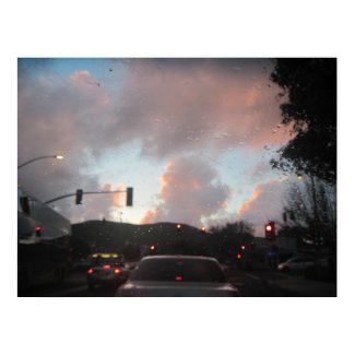 Rain Falliing at Sunset in San Luis Obispo, CA print