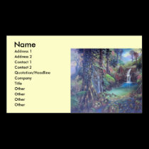 Rain Forest Landscape River Waterfalls Art business cards