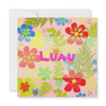 Rain Forest/Luau/tropical flowers/funky colors Invitations
