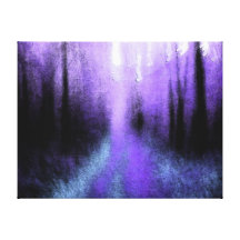 Rain in the Woods Stretched Canvas Print
