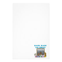 Rain Rain Go Away Customized Stationery