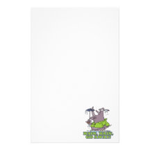 rain rain go away funny rhino april showers blues personalized stationery