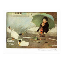 Rain, Rain Go Away Nursery Rhyme - Postcard