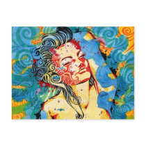 artsprojekt, nichole, camarillo, nichole camarillo, nicholecamarillo.com, art, artist, fine art, mexican art, mexican, mexico, paint, painting, illustration, design, woman, female, postcard, print, mail, letter, gifts, collectibles, travel, save the date, friendly reminder, greetings, holiday greeting, everyday, even if it rains, happy, sacrifice, triumph, fly, peace, bright, warm, vivid, naked, Postcard with custom graphic design