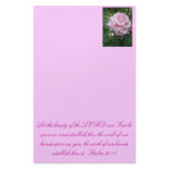Rain Spattered Rose Stationery Paper