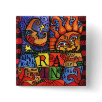 Rain - Sun and Moon Design on Square Button