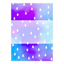 Rain with blue and purple cloudy sky. announcement