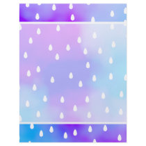 Rain with blue and purple cloudy sky. flyer