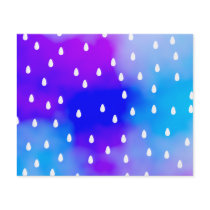 Rain with blue and purple cloudy sky. flyers