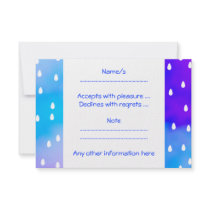 Rain with blue and purple cloudy sky. custom announcements