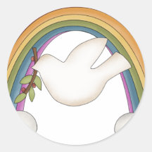 RAINBOW1-PDD ROUND STICKERS
