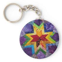 rainbow 1 folded star keychains