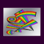 Rainbow # 3 Tattoo Postcard