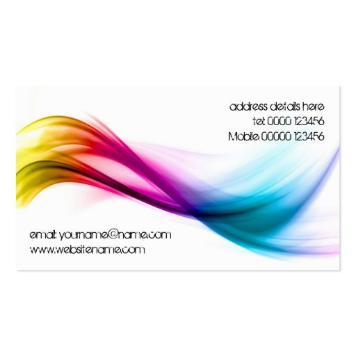 Rainbow abstract background business cards (back side)