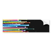 Rainbow ~ Abstract Color Spectrum Rain Jewels Bumper Stickers