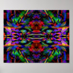 Rainbow Abstract Fractal Art Poster