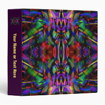 Rainbow Abstract Fractal Art Vinyl Binder