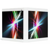 Rainbow Abstract Fractal Vinyl Binders