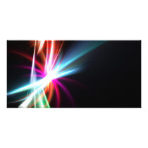 Rainbow Abstract Fractal Photo Card Template