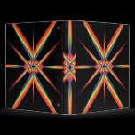 Rainbow Abstract Pattern: Custom Binder