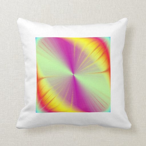 Rainbow Abstraction Throw Pillow