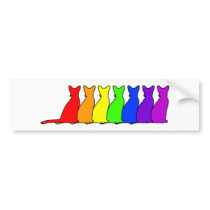 Rainbow Abyssinian bumper stickers