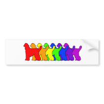 Rainbow Afghan Hound Bumper Stickers