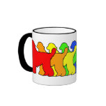 Rainbow Afghan Hound mugs