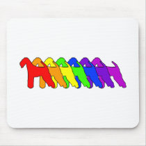 Rainbow Airedale Terrier mousepads by dogwiregifts Rainbow Airedale Terrier mousepads