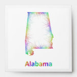 Rainbow Alabama map Envelope