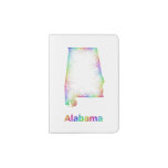 Rainbow Alabama map Passport Holder