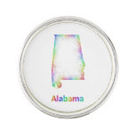 Rainbow Alabama map Pin