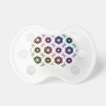 Rainbow Alien Eye Fractal Art Pattern Pacifier