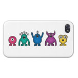 Rainbow Alien Monsters Case For iPhone 4