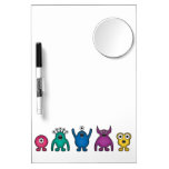 Rainbow Alien Monsters dry erase boards