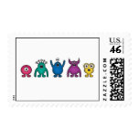 Rainbow Alien Monsters Postage Stamp