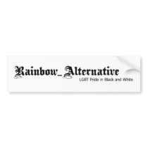 Rainbow_Alternative logo bumper sticker bumper stickers