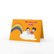 Rainbow and Clouds Friendship Card cards